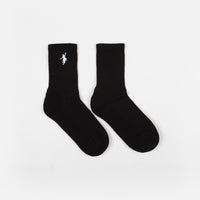 Polar No Comply Socks - Black / White thumbnail