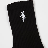 Polar No Comply Socks - Black / White thumbnail