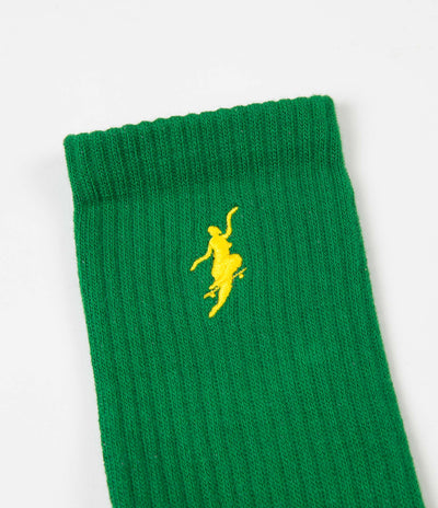 Polar No Comply Socks - Green / Yellow