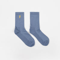 Polar No Comply Socks - Slate Blue / Yellow thumbnail