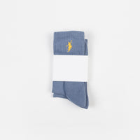 Polar No Comply Socks - Slate Blue / Yellow thumbnail