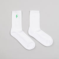 Polar No Comply Socks - White / Green thumbnail