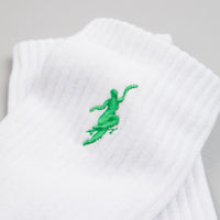 Polar No Comply Socks - White / Green thumbnail