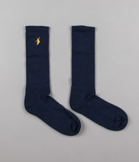 Polar No Comply Sport Socks - Navy / Yellow