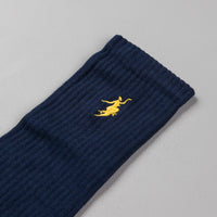 Polar No Comply Sport Socks - Navy / Yellow thumbnail