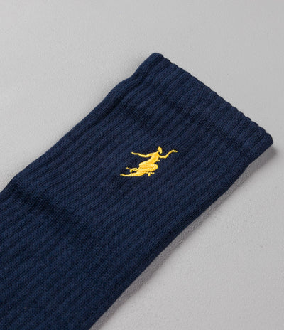 Polar No Comply Sport Socks - Navy / Yellow