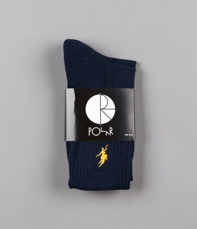 Polar No Comply Sport Socks - Navy / Yellow