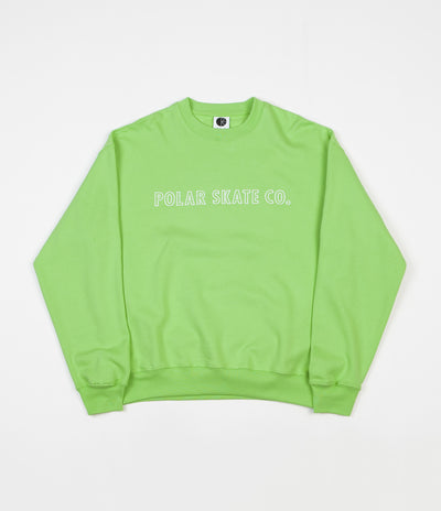 Polar Outline Crewneck Sweatshirt - Gecko Green