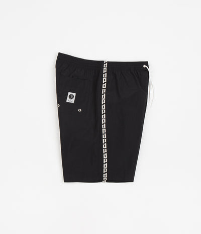 Polar P Stripe City Swim Shorts - Black