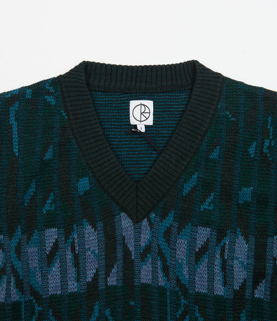 Polar Paul Knit Vest - Dark Green