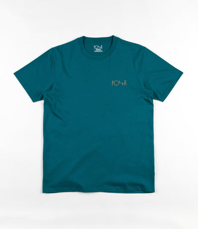 Polar Reflective Stroke Logo T-Shirt - Teal / Gold