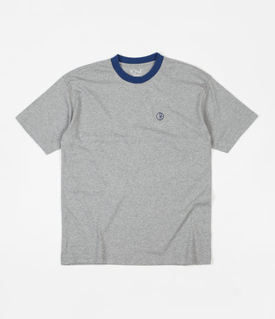 Polar Ringer T-Shirt - Heather Grey / Navy