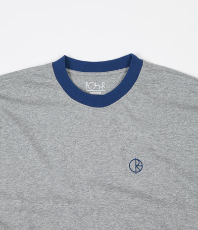 Polar Ringer T-Shirt - Heather Grey / Navy