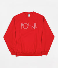 Polar Script Crewneck Sweatshirt - Red