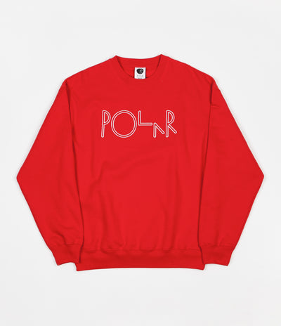 Polar Script Crewneck Sweatshirt - Red