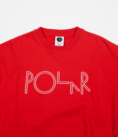 Polar Script Crewneck Sweatshirt - Red