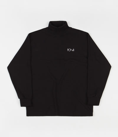 Polar Script Turtleneck Long Sleeve T-Shirt - Black