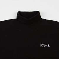 Polar Script Turtleneck Long Sleeve T-Shirt - Black thumbnail