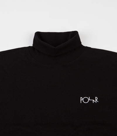 Polar Script Turtleneck Long Sleeve T-Shirt - Black