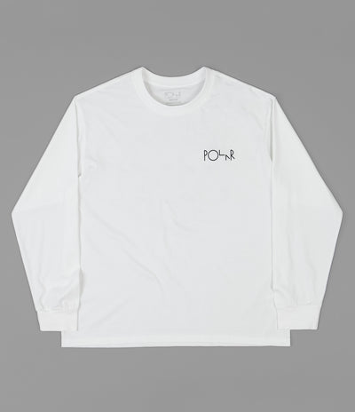 Polar Sequence Fill Logo Long Sleeve T-Shirt - White