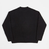 Polar Square Knitted Sweatshirt - Black thumbnail