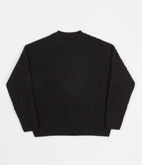 Polar Square Knitted Sweatshirt - Black