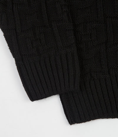 Polar Square Knitted Sweatshirt - Black