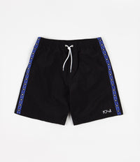 Polar Square Stripe City Swim Shorts - Black / Blue