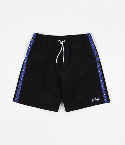 Polar Square Stripe City Swim Shorts - Black / Blue