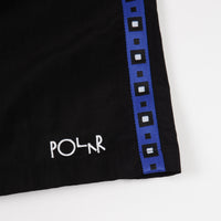 Polar Square Stripe City Swim Shorts - Black / Blue thumbnail