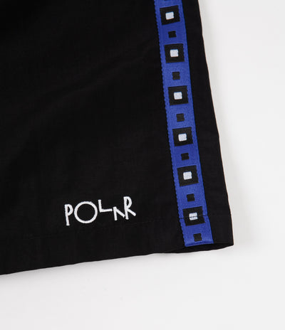 Polar Square Stripe City Swim Shorts - Black / Blue