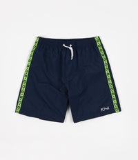 Polar Square Stripe City Swim Shorts - Navy / Green