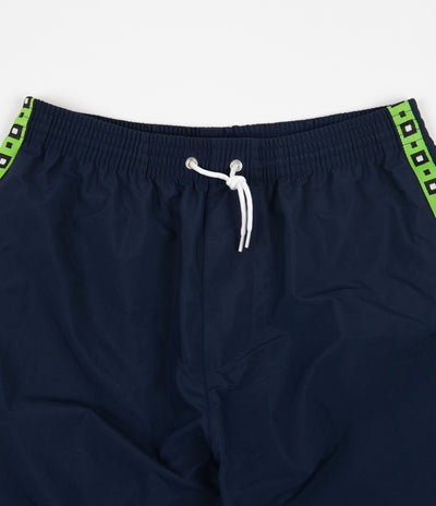 Polar Square Stripe City Swim Shorts - Navy / Green