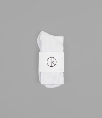 Polar Stripe Long Socks - White / Grey