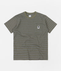 Polar Stripe Pocket T-Shirt - Army Green