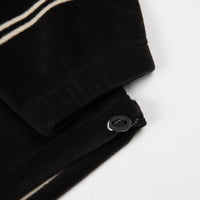 Polar Striped Fleece Pullover Jacket - Black thumbnail