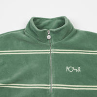 Polar Striped Fleece Pullover Jacket - Dusty Mint thumbnail