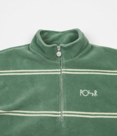 Polar Striped Fleece Pullover Jacket - Dusty Mint