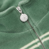 Polar Striped Fleece Pullover Jacket - Dusty Mint thumbnail