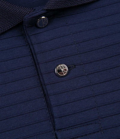 Polar Striped Pique Shirt - Navy