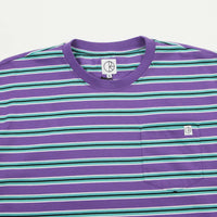 Polar Striped Pocket T-Shirt - Violet / Mint thumbnail