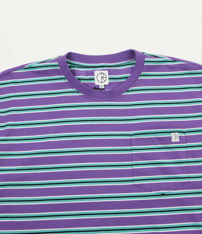 Polar Striped Pocket T-Shirt - Violet / Mint