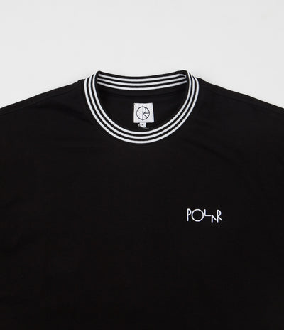 Polar Striped Rib Long Sleeve T-Shirt - Black