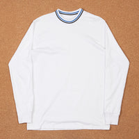 Polar Striped Rib Long Sleeve T-Shirt - White thumbnail