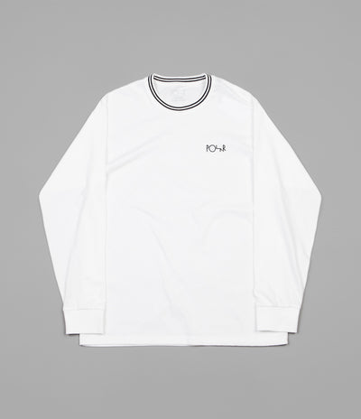 Polar Striped Rib Long Sleeve T-Shirt - White / Black