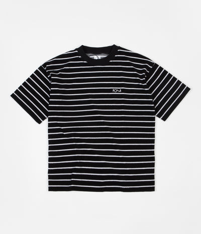 Polar Striped Terry Surf T-Shirt - Black / Light Grey