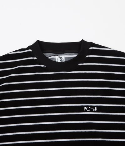 Polar Striped Terry Surf T-Shirt - Black / Light Grey