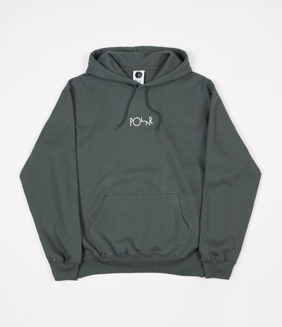 Polar Stroke Logo Hoodie - Grey Green