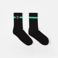 Polar Stroke Logo Socks - Black / Green / White thumbnail