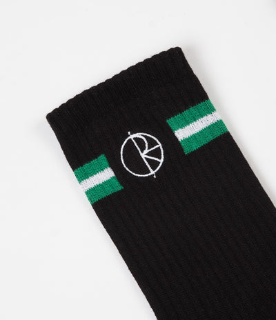 Polar Stroke Logo Socks - Black / Green / White